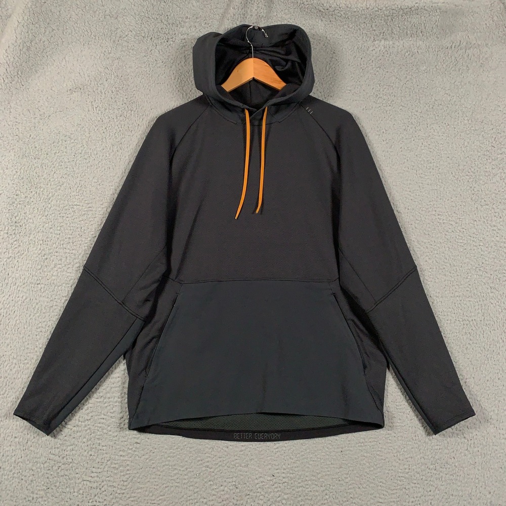 Lululemon Hoodie Men's Large L Black Pullover Performance Training Pockets